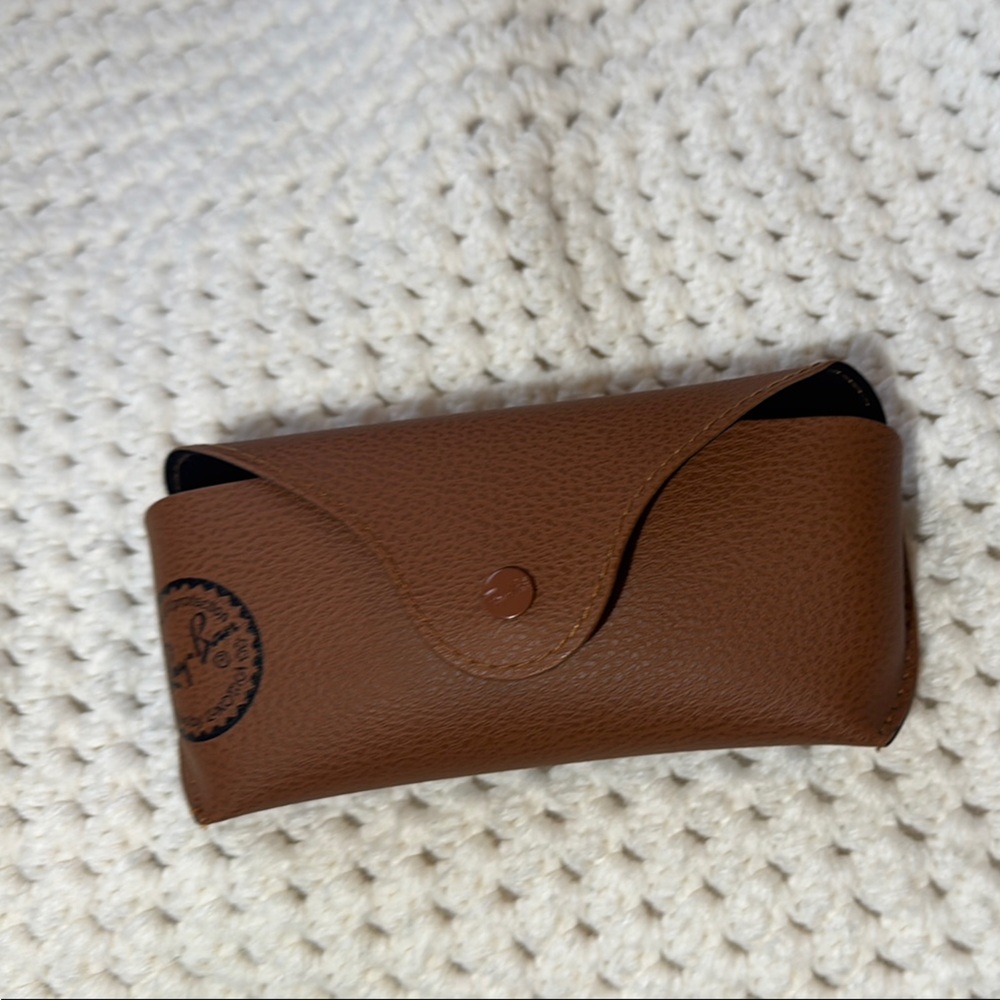 Ray-Ban Tan Leather Sunglasses Case